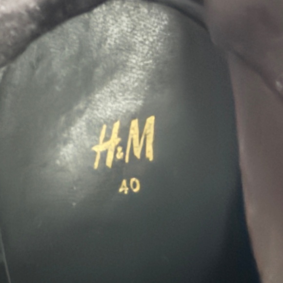 H&M - Black Faux Patent Leather Ankle Boots - Picture 10 of 11